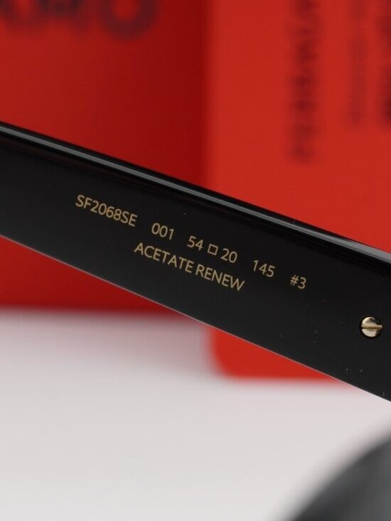 Salvatore Ferragamo SF2068SE 001 Butterfly Sunglasses - Black / Grey